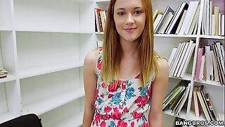Tiny Redhead Sucks your Dick in dramatize expunge Library POV