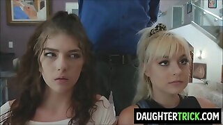 Hypnotised daughters service sweltering Dads