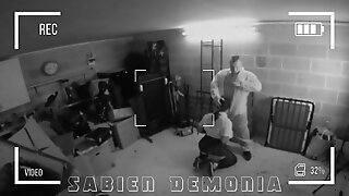 CCTV remoteness of  sexy teen Sabien Demonia getting fucked in ass by school worker