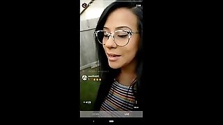 Economize surpirses IG influencer wife while she's live. Cums on her face.