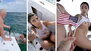 BANGBROS - Cuban Hottie, Vanessa Sky, Gets Rescued On tap Sea By Jmac